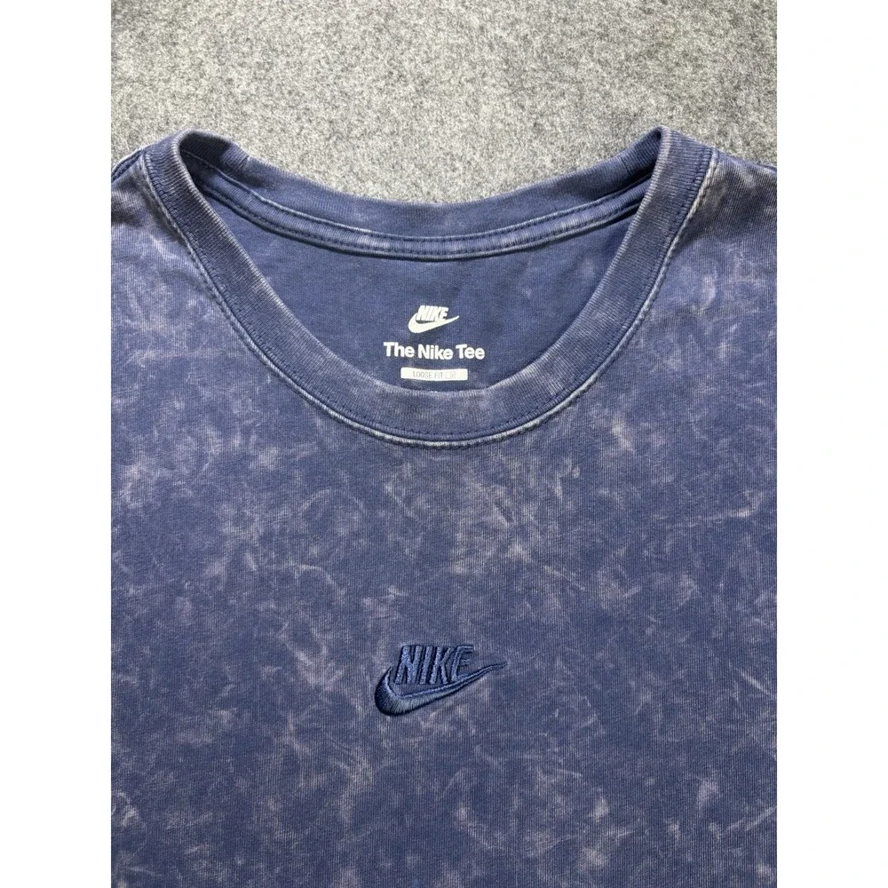 Nike Sportswear Max90 Oversized T-Shirt Men's XL Blue Acid Wash Tee.    B1